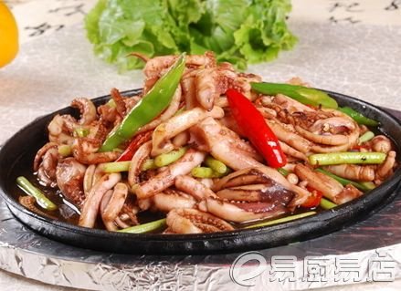 鐵板魷魚(yú)的做法